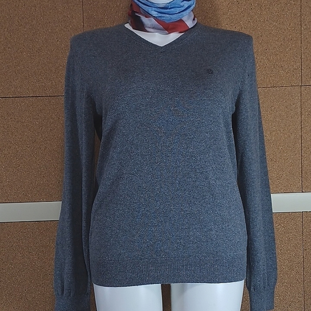 IZOD SWEATER GRAY VINTAGE STYLE SIZE L